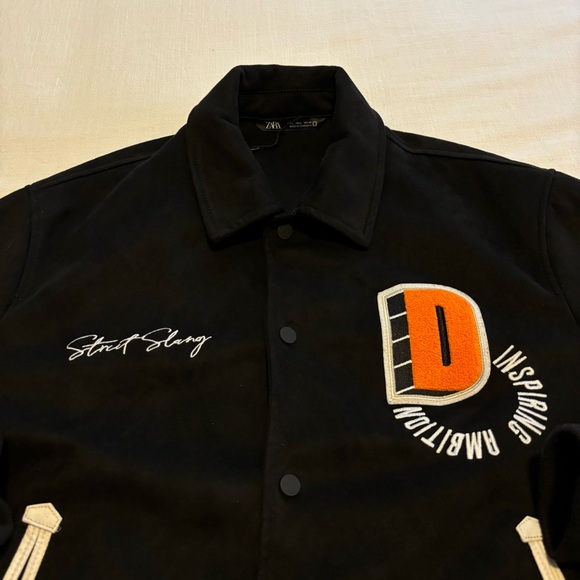 Men’s Zara Faux Suede Embroidered Jacket - Picture 5 of 13